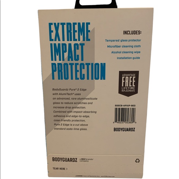 Bodyguardz PURE 2 EDGE Glass Screen Protector iPhone XS Max. - Picture 2 of 4